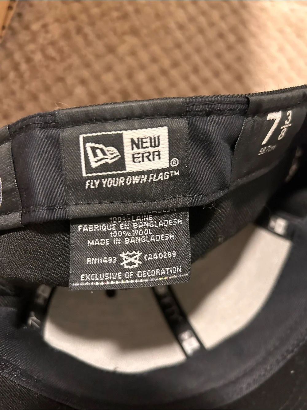 New Era Black 59FIFTY 7 3/8 Fitted Cap